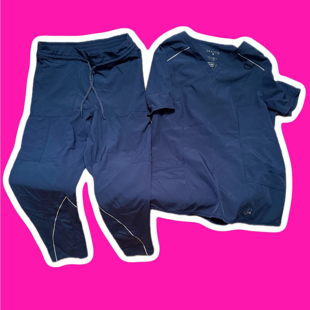 Jaanuu Deep Blue Scrub Set